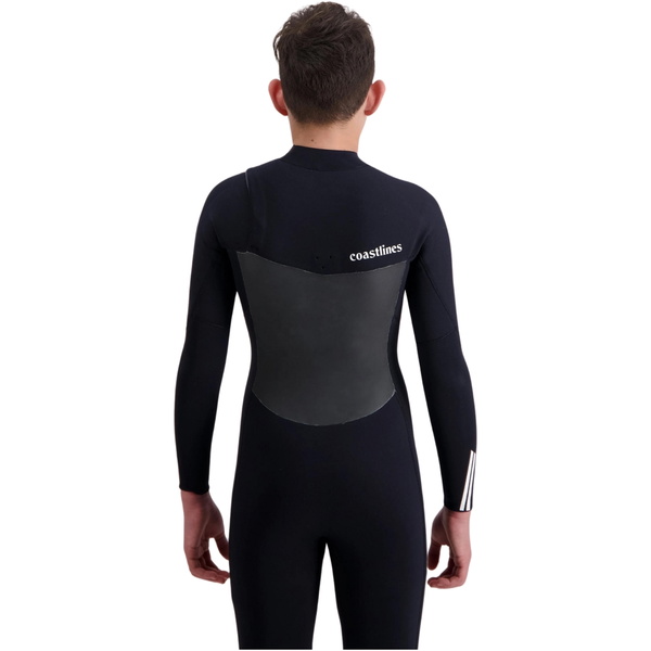 2024 Coastlines Junior Merino Insulator Series 4/3mm Chest Zip Wetsuit 131157 - Black
